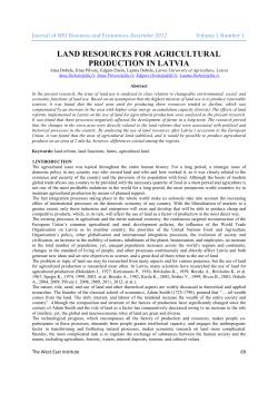 land resources for agricultural production in latvia
