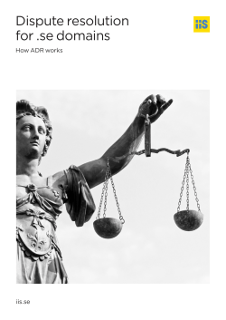 Dispute resolution for .se domains