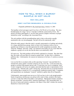 how to tell when a survey sample is not valid