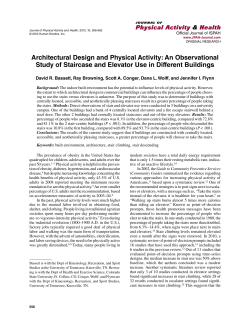Architectural Design and Physical Activity
