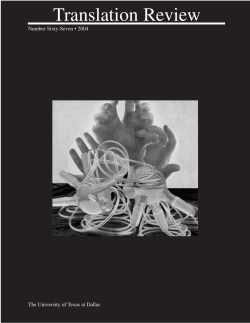 TR 67 B - Center for Translation Studies