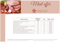 Product Name EXW Price (EUR) Unit TARIC code VEN001172