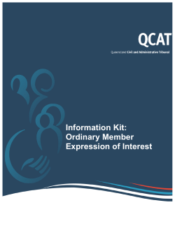 Information Kit: Ordinary Member Expression of Interest