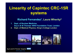 Linearity of Capintec CRC-15R systems Richard Fernandez1, Laura