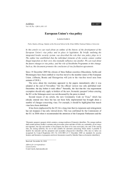 European Union`s visa policy