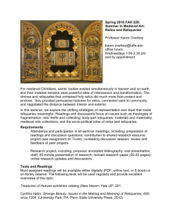 Spring 2016 FAH 220: Seminar in Medieval Art