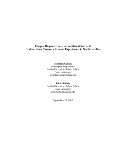 Unequal Responsiveness in Constituent Services? Evidence from