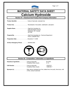 Material Safety Data Sheet