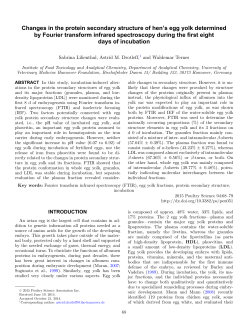 Changes in the protein secondary structure of