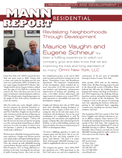 Mann Residential Report "Revitalizing Through Development"