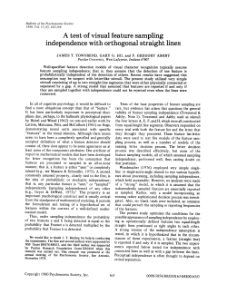 A test of visual feature sampling independence with orthogonal