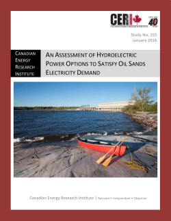 an assessment of hydroelectric power options to satisfy oil sands