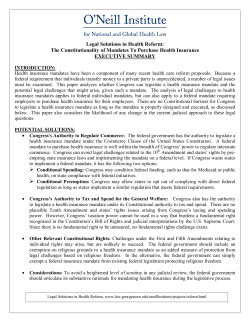 Legal Solutions in Health Reform: The