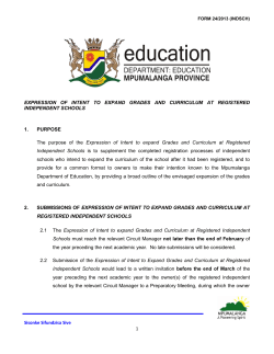 FORM 24 &ndash; Expression of Intent to Expand Grades or Curriculum