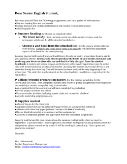 Dear Senior English Student