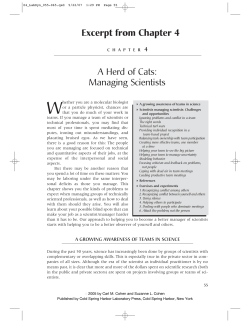 A Herd of Cats: Managing Scientists