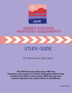 Elementary Education - Arizona Educator Proficiency Assessments