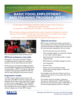 basic food, employment and training program (bfet)
