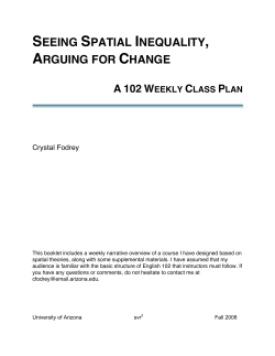 seeing spatial inequality, arguing for change