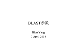 BLAST参数