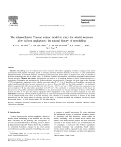 The atherosclerotic Yucatan animal model to study the arterial