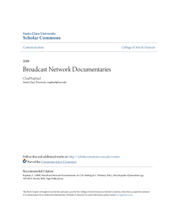 Broadcast Network Documentaries - Scholar Commons