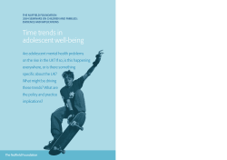 Time trends in adolescent well-being