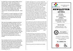 NEWSLETTER - Alice Specialised Medicine