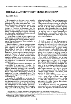 the saea: after twenty years: discussion