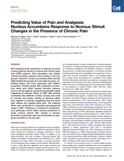 Predicting Value of Pain and Analgesia: Nucleus Accumbens