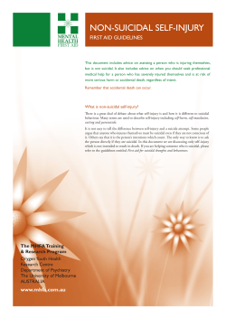 MHFA Non-Suicidal Self Injury