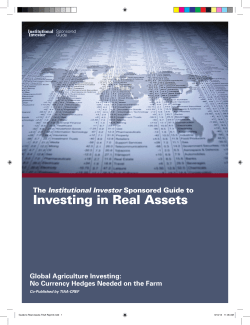 No Currency Hedges Needed on the Farm