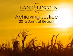 2015 Annual Report - Land of Lincoln Legal Assistance Foundation