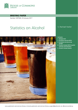 Statistics on Alcohol