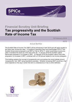 Tax progressivity and the Scottish Rate of Income Tax