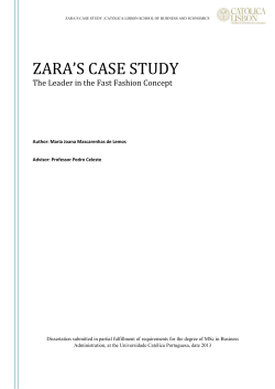 ZARA`S CASE STUDY - Universidade Católica Portuguesa