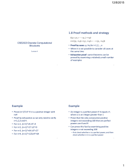1.8 Proof methods and strategy Example Example