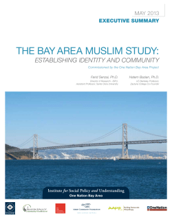 The Bay area MusliM sTudy - Silicon Valley Community Foundation