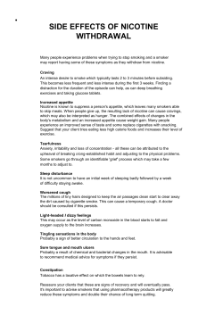 Side Effects of Withdrawal