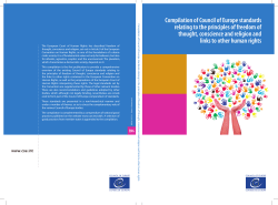 Compilation of Council of Europe standards relating to the principles
