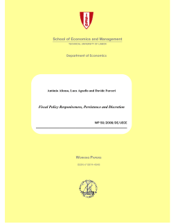 Fiscal Policy Responiveness, Persistence and Discretion