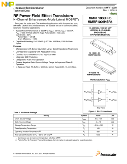 MMRF1006H 10-500 MHz, 1000 W, 50 V Data Sheet