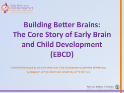 The Core Story of Early Brain and Child Development