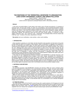 land cover conversion, climate, and urban pollution