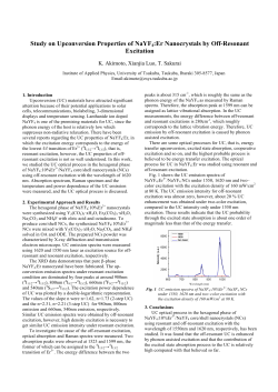 Study on Upconversion Properties of NaYF4:Er