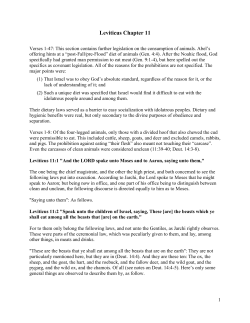 Leviticus Chapter 11 - Discover Revelation