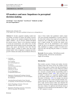 Of monkeys and men: Impatience in perceptual decision