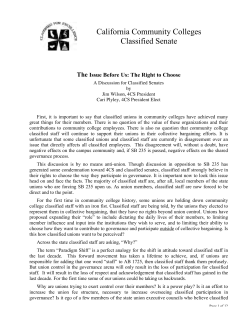 California Community Colleges Classified Senate