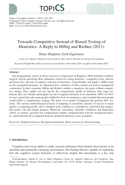 Towards Competitive Instead of Biased Testing of Heuristics: A