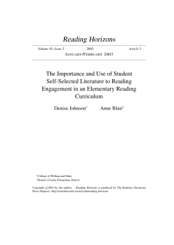 The Importance and Use of Student Self